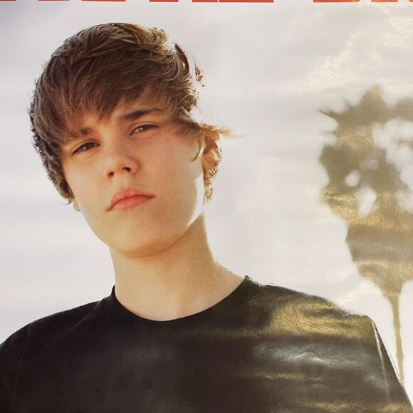Vintage 2010 Justin Bieber skateboard full size poster 22.5 x 34 NEW Old Stock - Picture 3 of 8